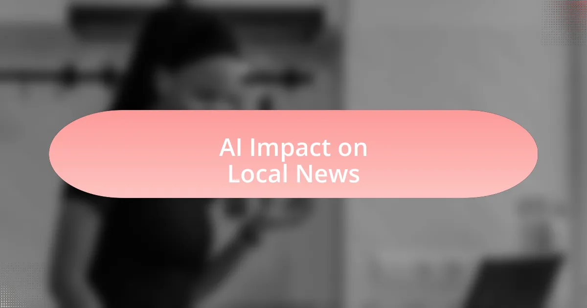 AI Impact on Local News