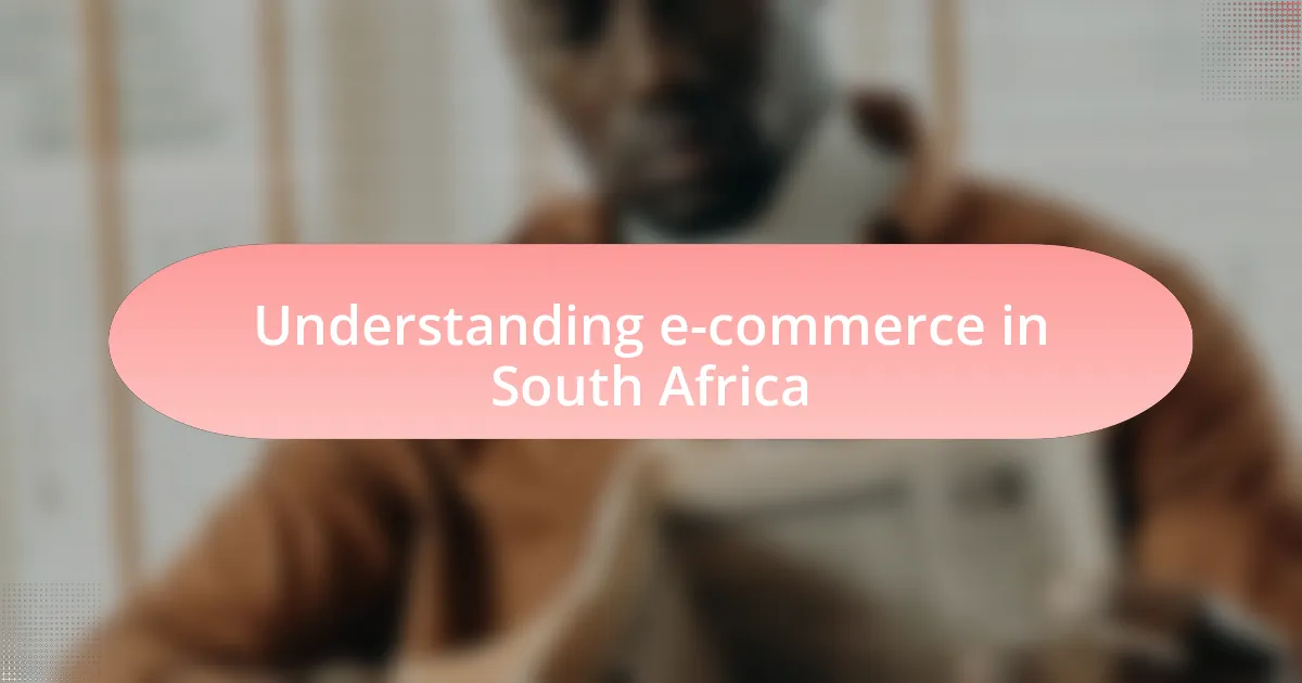 Understanding e-commerce in South Africa